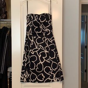 Black Floral Strapless Dress, boutique